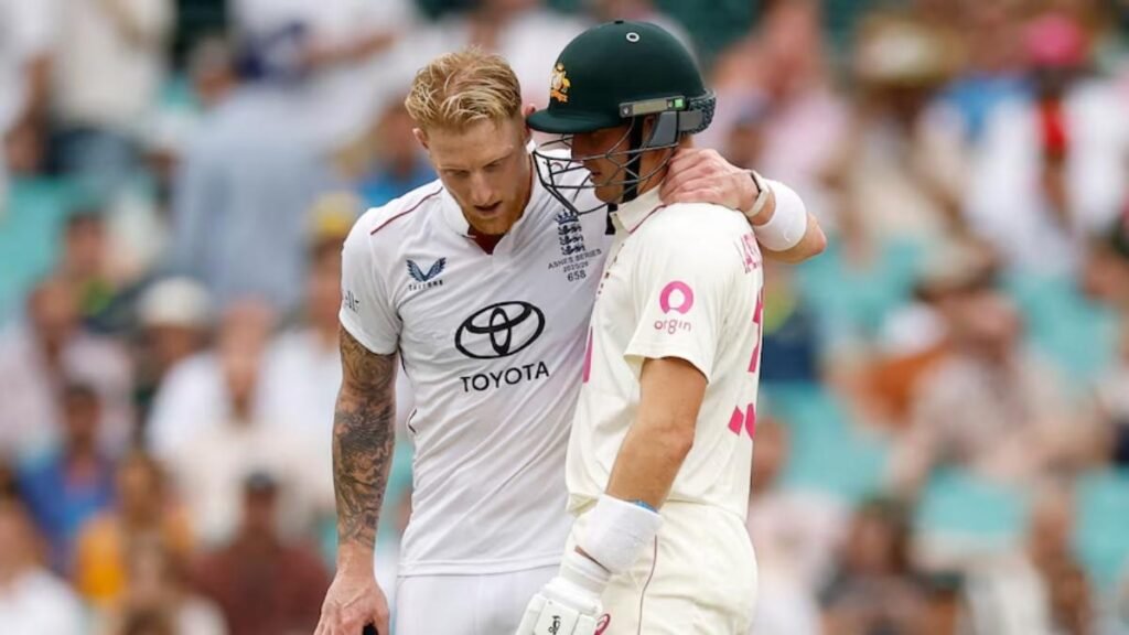 Ben Stokes confronted Marnus Labuschagne after the Australian spoke up between overs. (Image: Getty Images / Darrian Traynor)